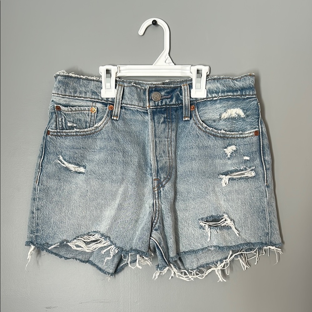 Levi’s- Distressed Jean Shorts